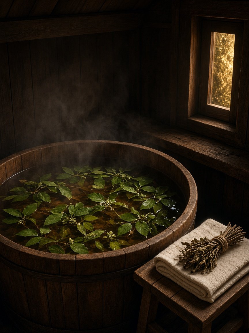 Bồn tắm lá thuốc
